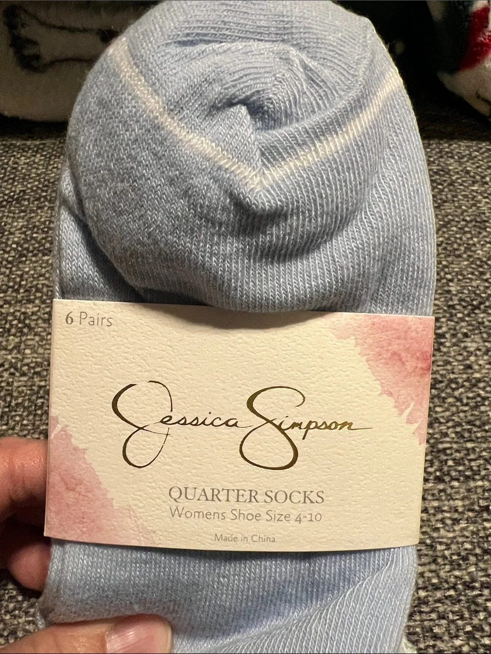 NWT JESSICA SIMPSON 6pk scalloped quarter socks